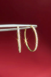 Fine 25mm Pavé Hoops Yellow Gold - PBD Earrings