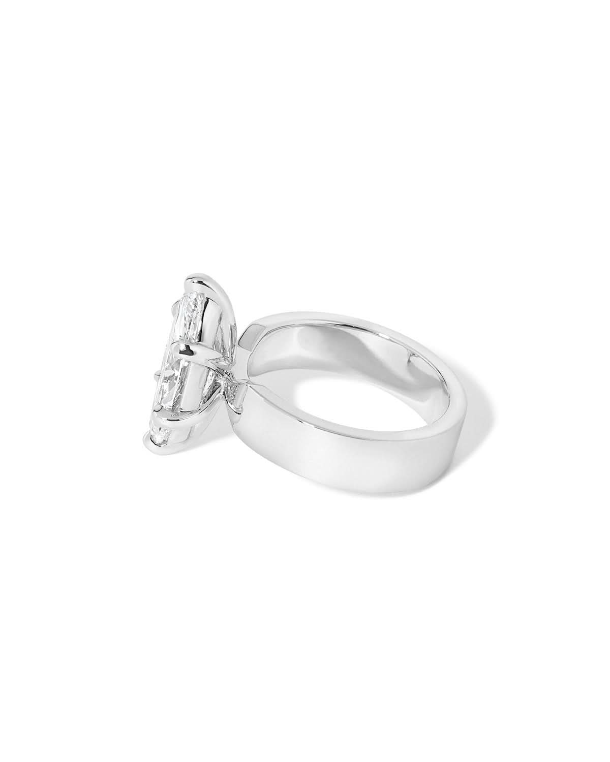 Flat Taper Marquise Ring - PBD Engagement Rings