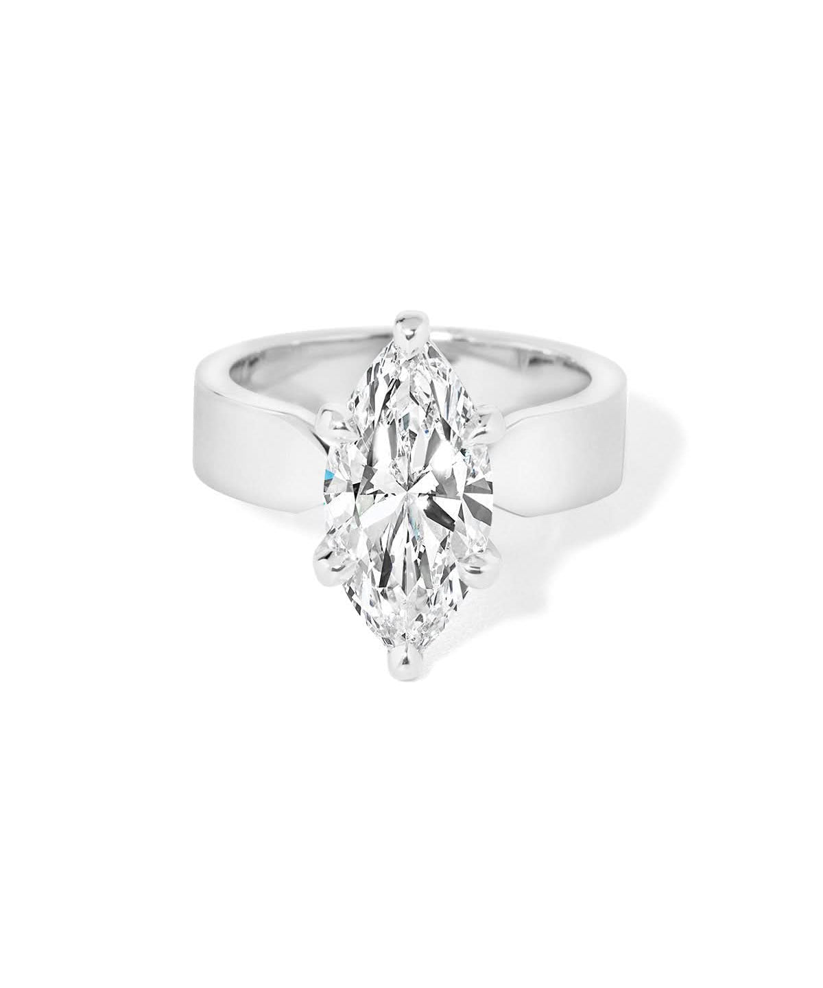 Flat Taper Marquise Ring - PBD Engagement Rings