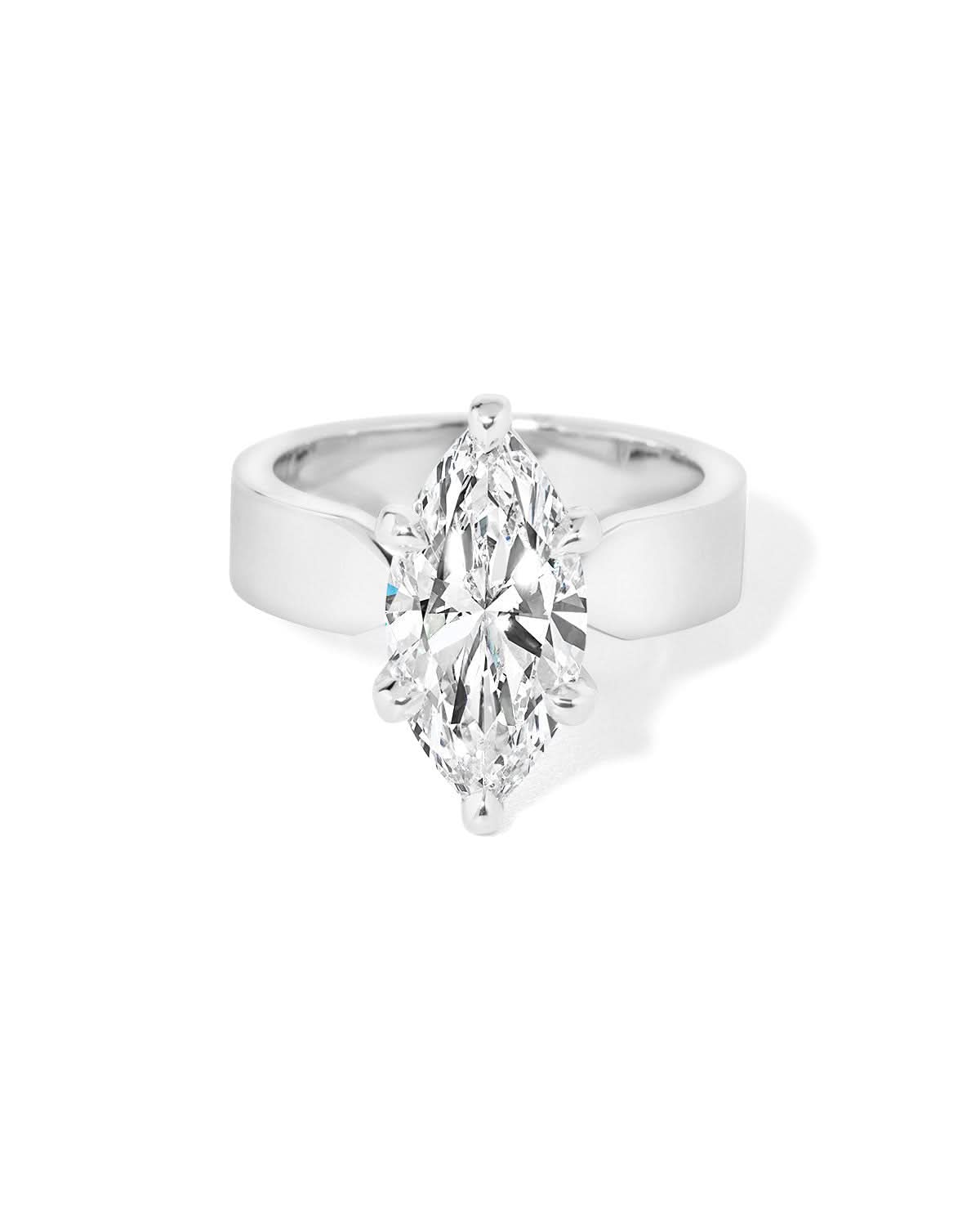 Flat Taper Marquise Ring - PBD Engagement Rings