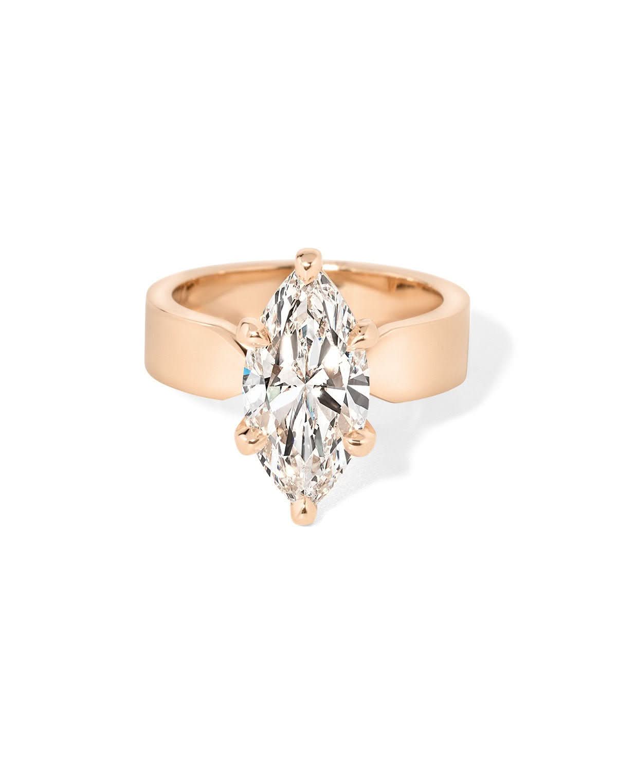 Flat Taper Marquise Ring - PBD Engagement Rings