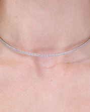 Four Row Diamonds Pavé Choker Necklaces Princess Bride Diamonds 