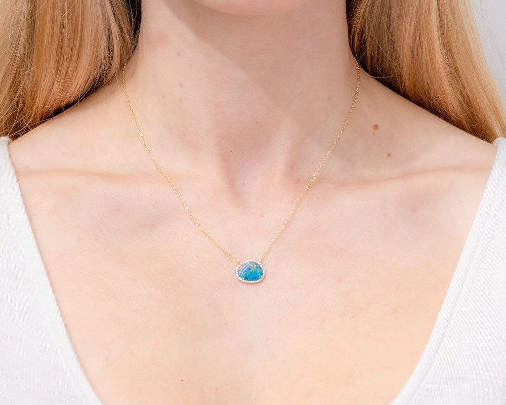 Freeform 2.29ct Opal Necklace Necklaces Princess Bride Diamonds 