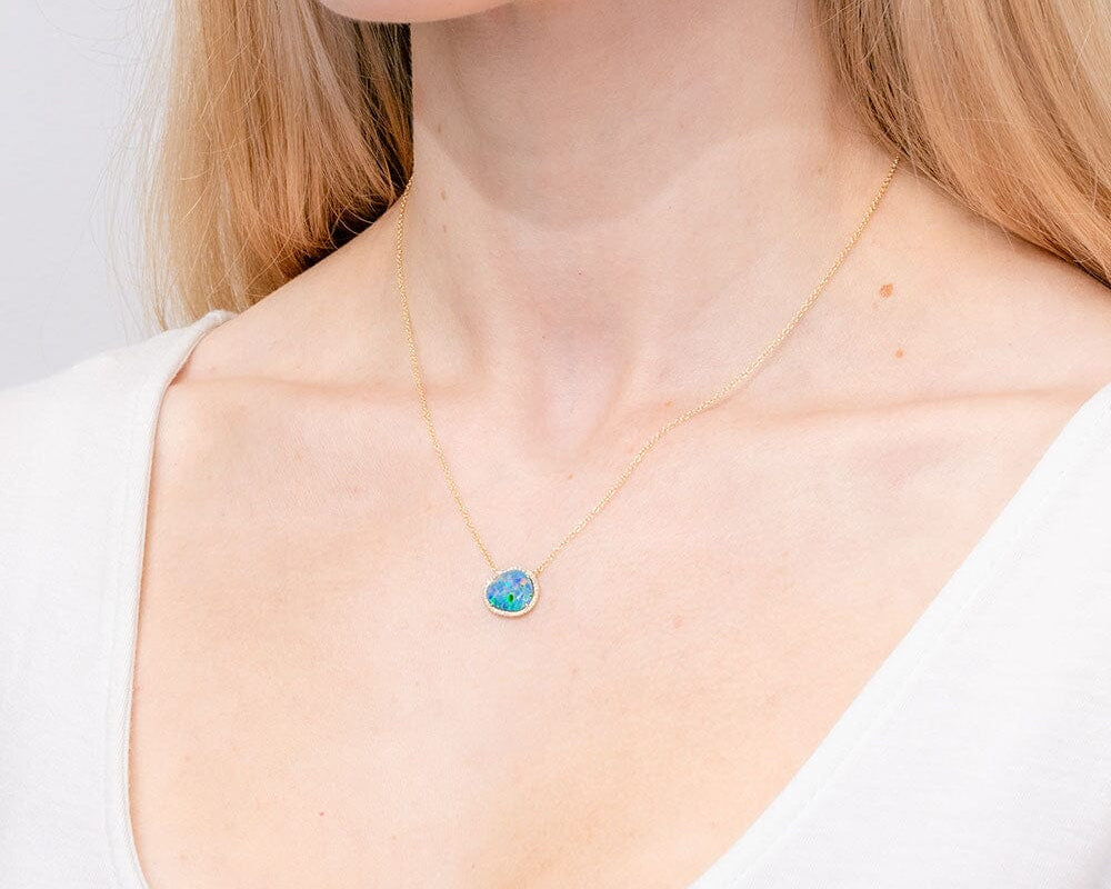 Freeform 2.29ct Opal Necklace Necklaces Princess Bride Diamonds 