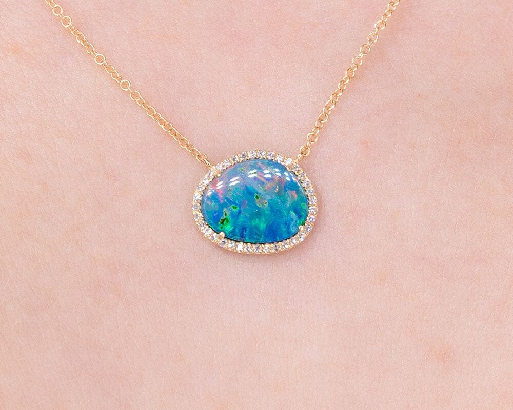 Freeform 2.29ct Opal Necklace Necklaces Princess Bride Diamonds 