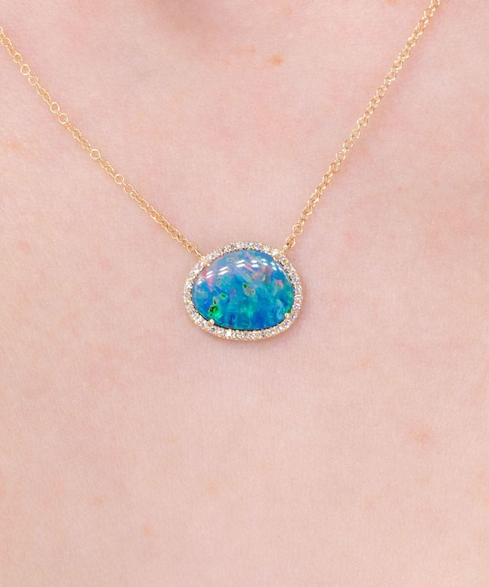 Freeform 2.29ct Opal Necklace - PBD Necklaces