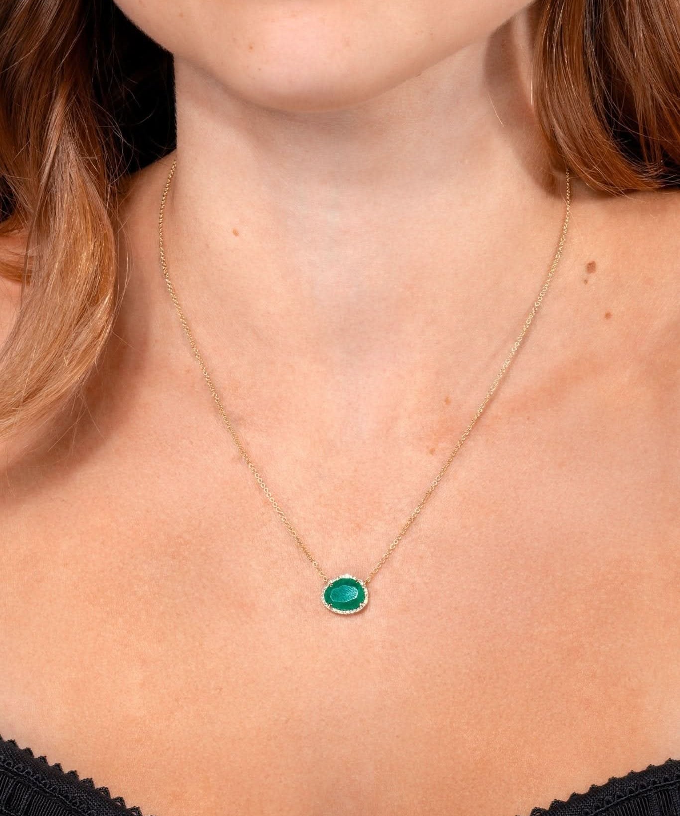 Freeform Emerald Necklace - PBD Necklaces
