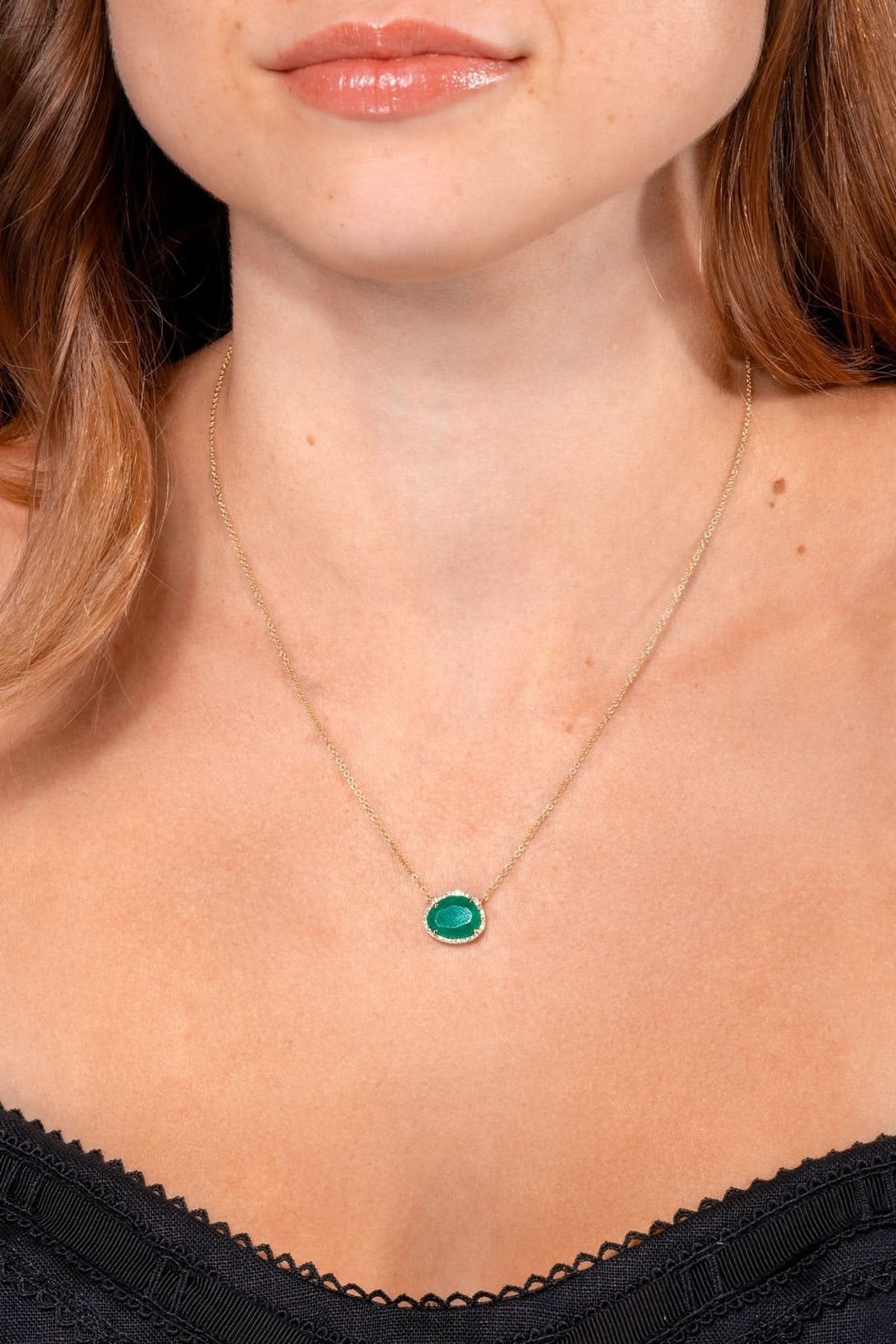Freeform Emerald Necklace - PBD Necklaces