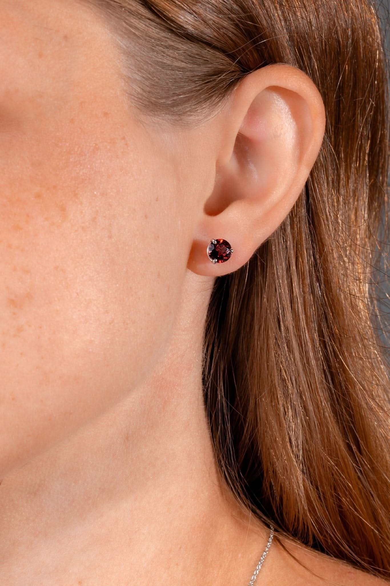 Garnet Studs - PBD Earrings