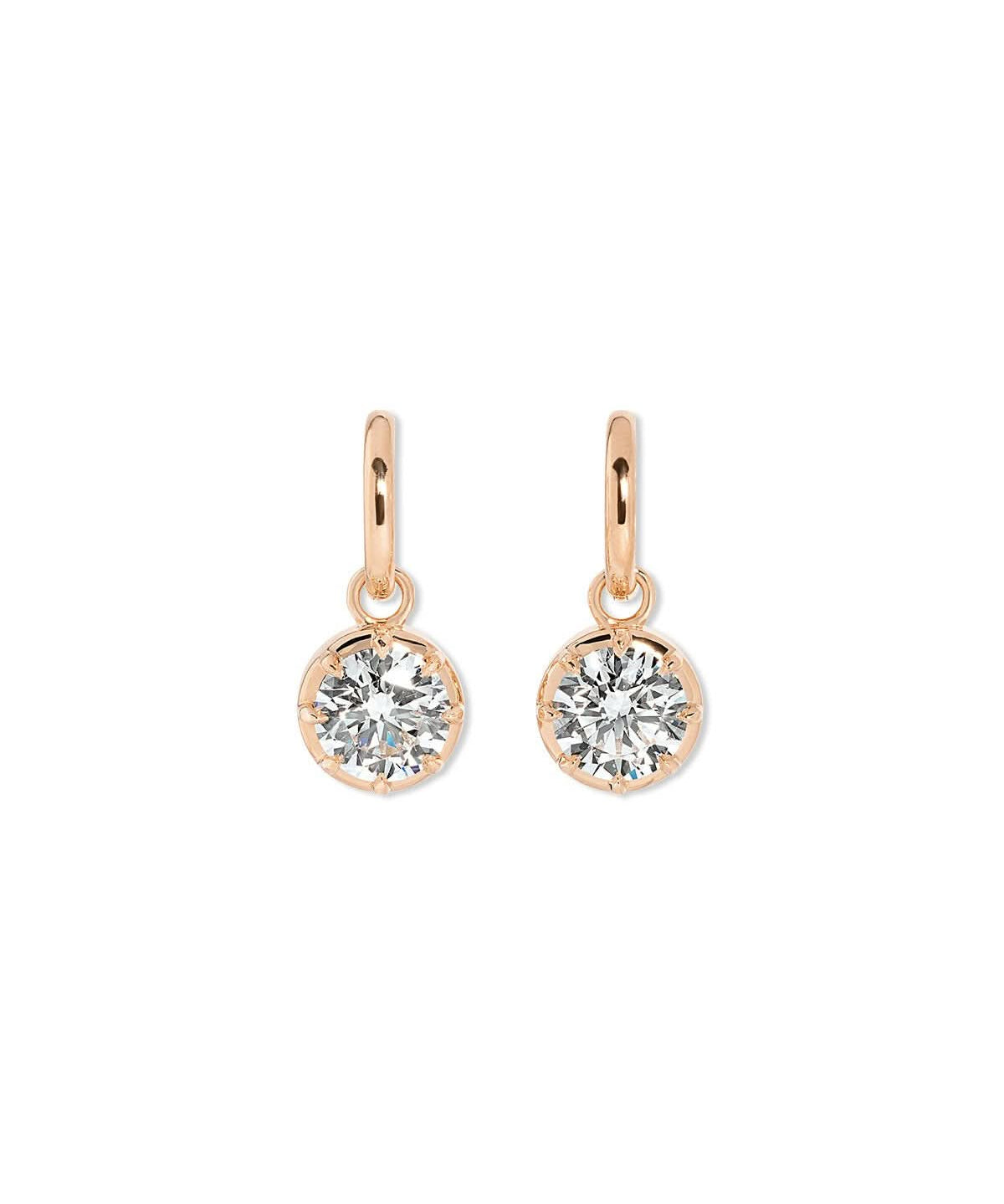 Georgian Set Round Drop High Polish Hoops - PBD Earrings