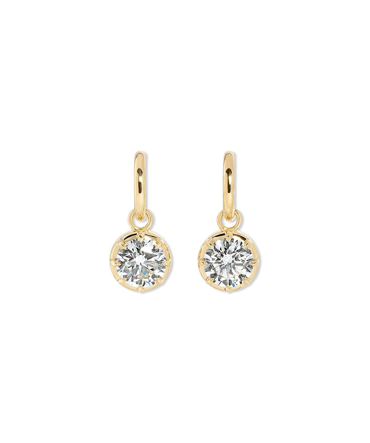 Georgian Set Round Drop High Polish Hoops - PBD Earrings