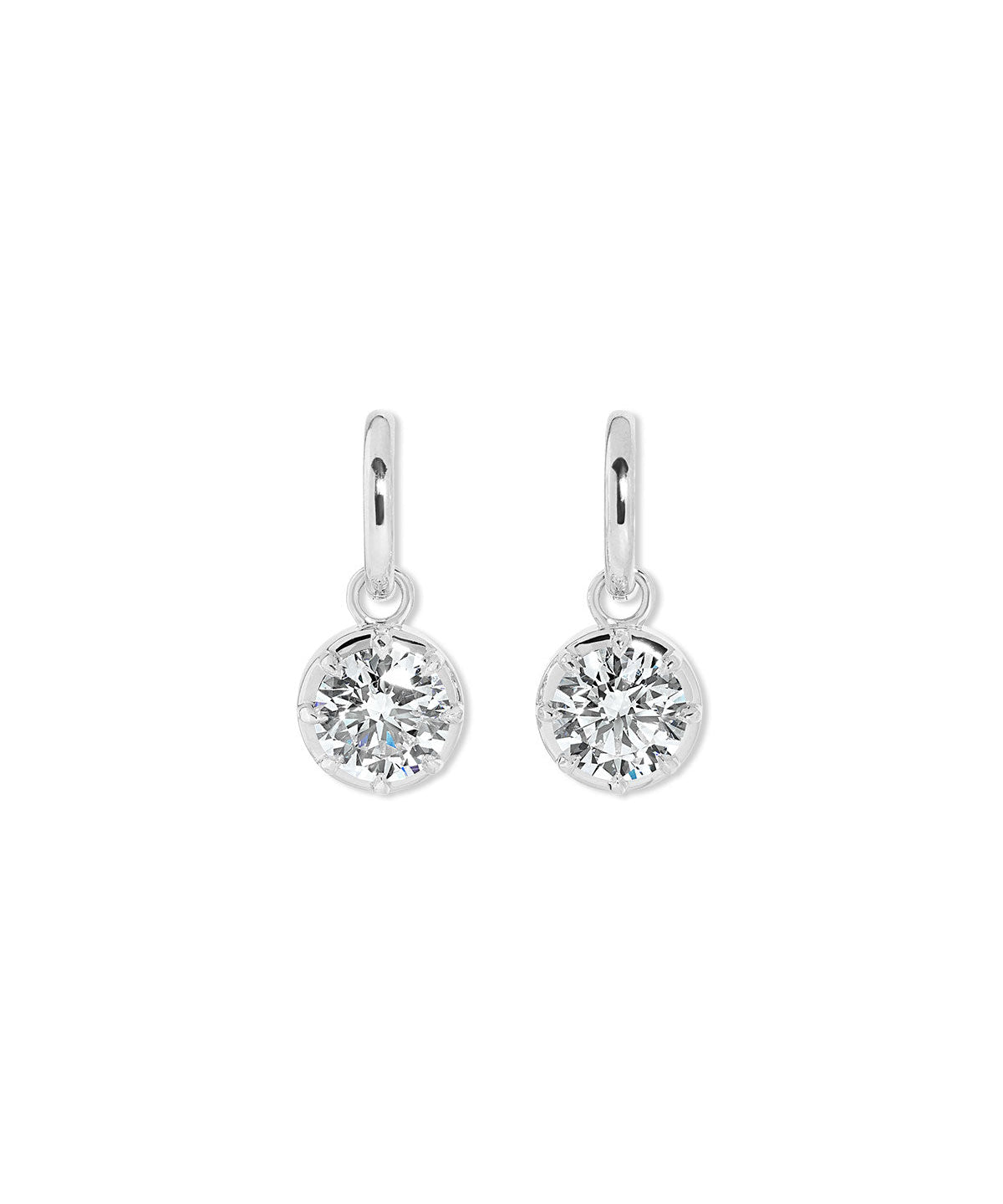 Georgian Set Round Drop High Polish Hoops - PBD Earrings