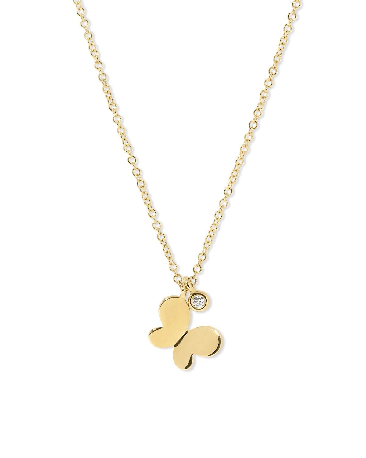 Gold Butterfly Necklace - PBD Necklaces