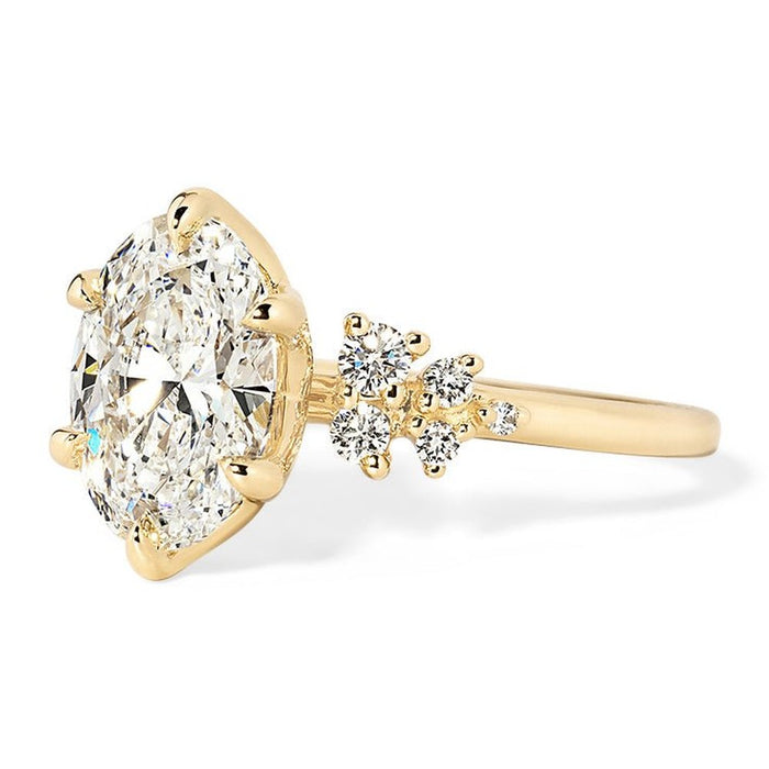 Cluster engagement ring