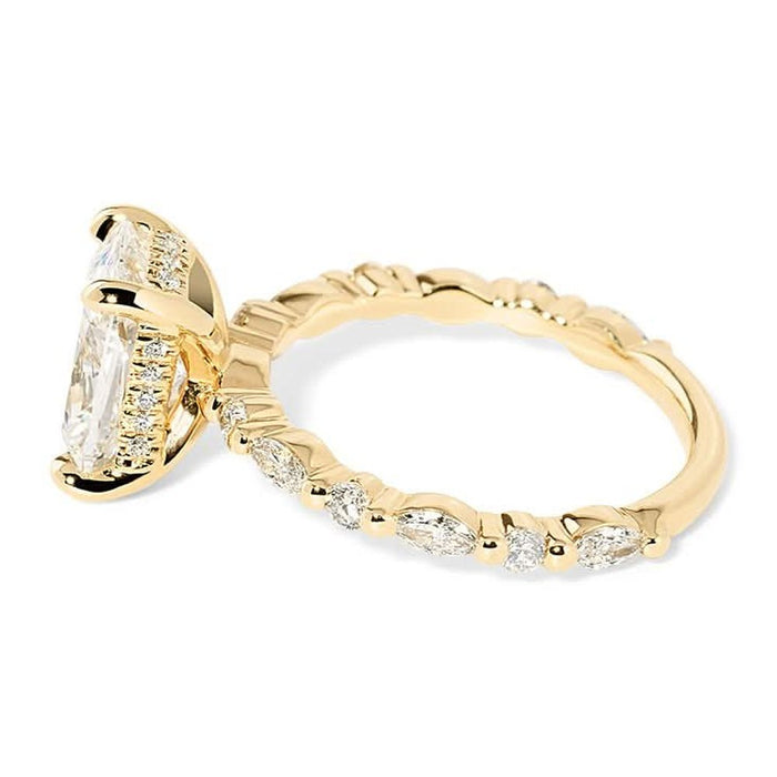 Floating Diamonds engagement ring