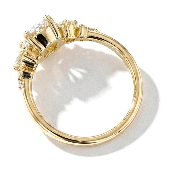 Inline engagement ring