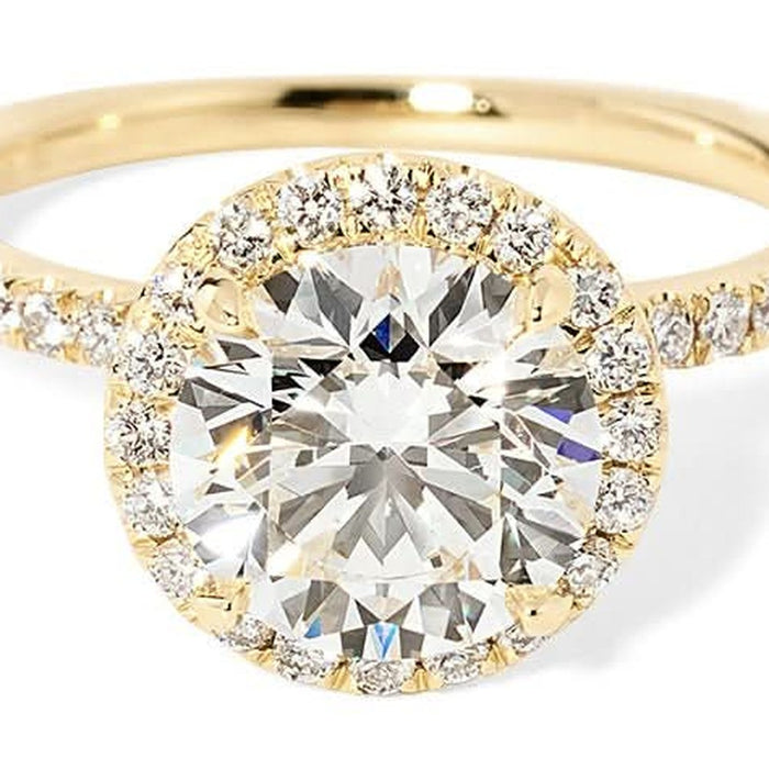 Halo engagement ring