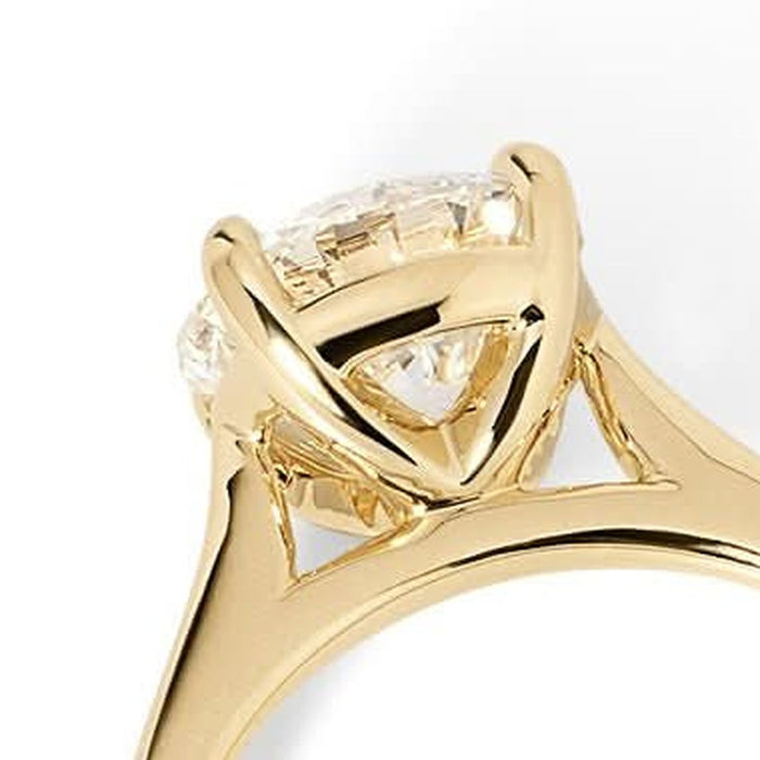 High Polish Gallery Rail engagement ring