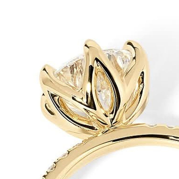 Petal Prongs engagement ring