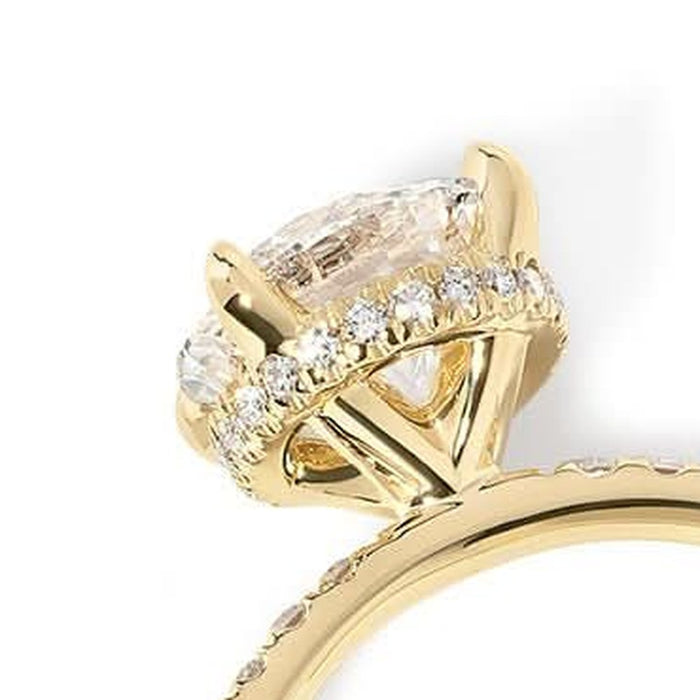Under Halo engagement ring