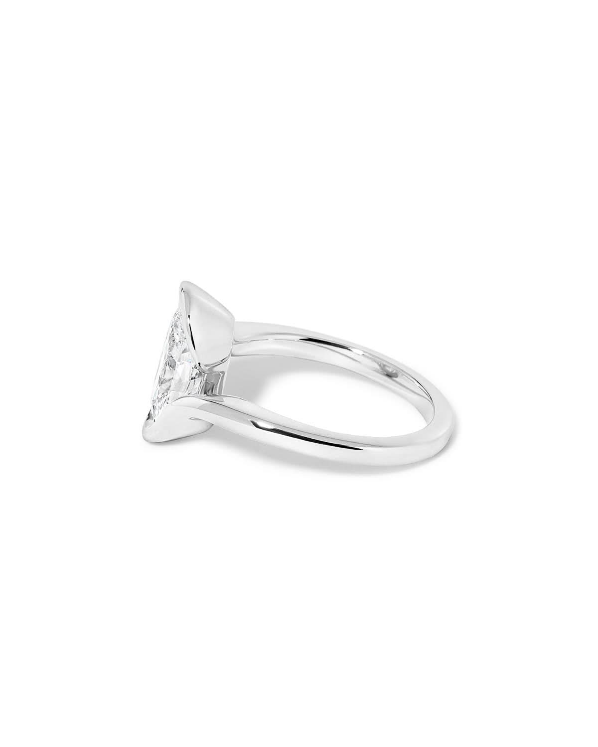 Half Bezel Tension Set Engagement Ring - PBD Engagement Rings