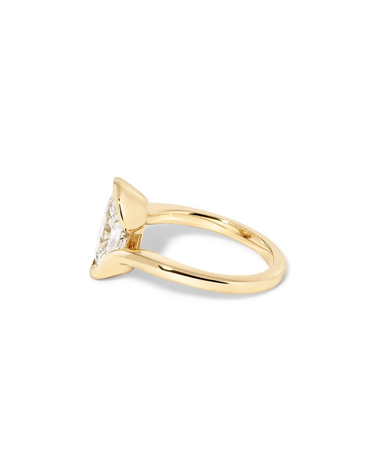 Half Bezel Tension Set Engagement Ring - PBD Engagement Rings