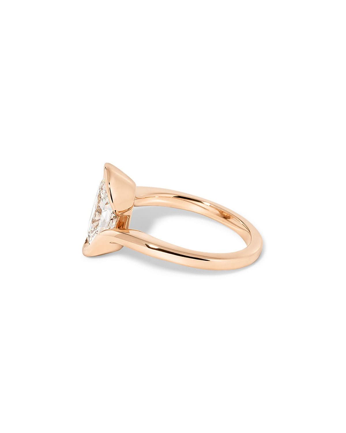Half Bezel Tension Set Engagement Ring - PBD Engagement Rings