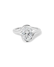 Half Bezel Tension Set Engagement Ring - PBD Engagement Rings