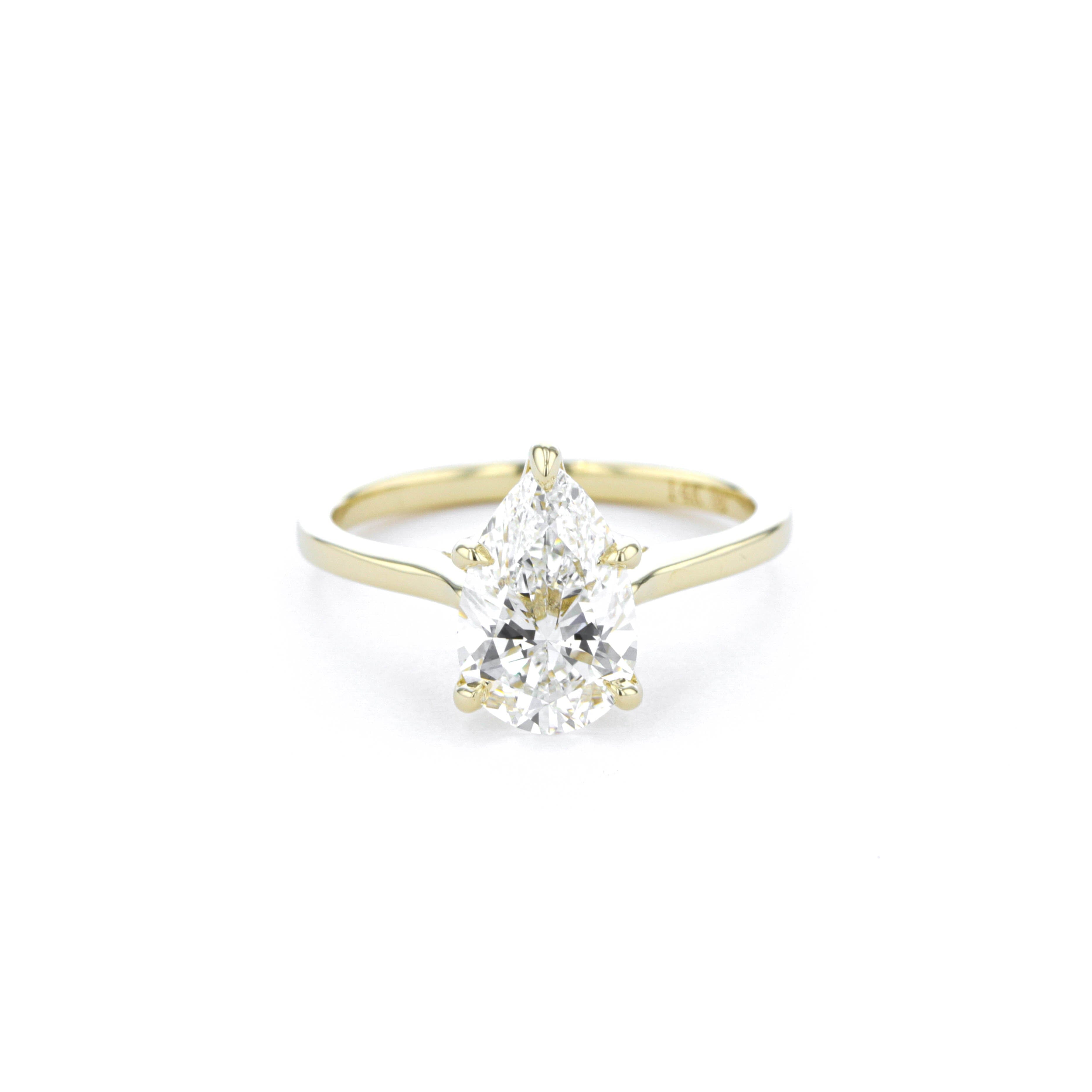 Hana Pear High Polish Engagement Rings Princess Bride Diamonds 