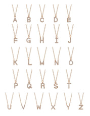 Initial Pavé Diamond Necklace - PBD Necklaces