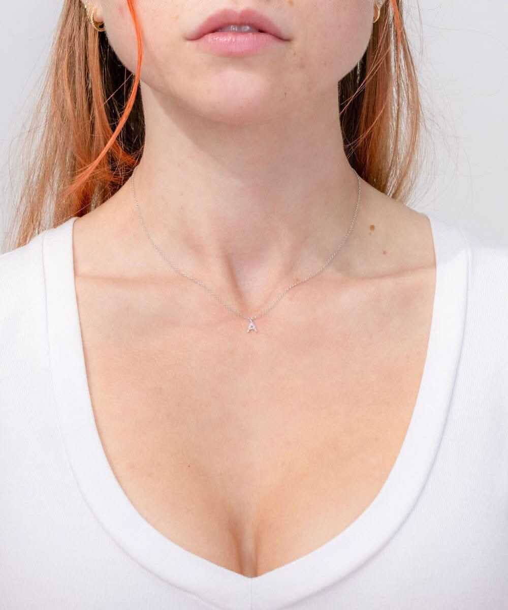 Initial Pavé Diamond Necklace - PBD Necklaces