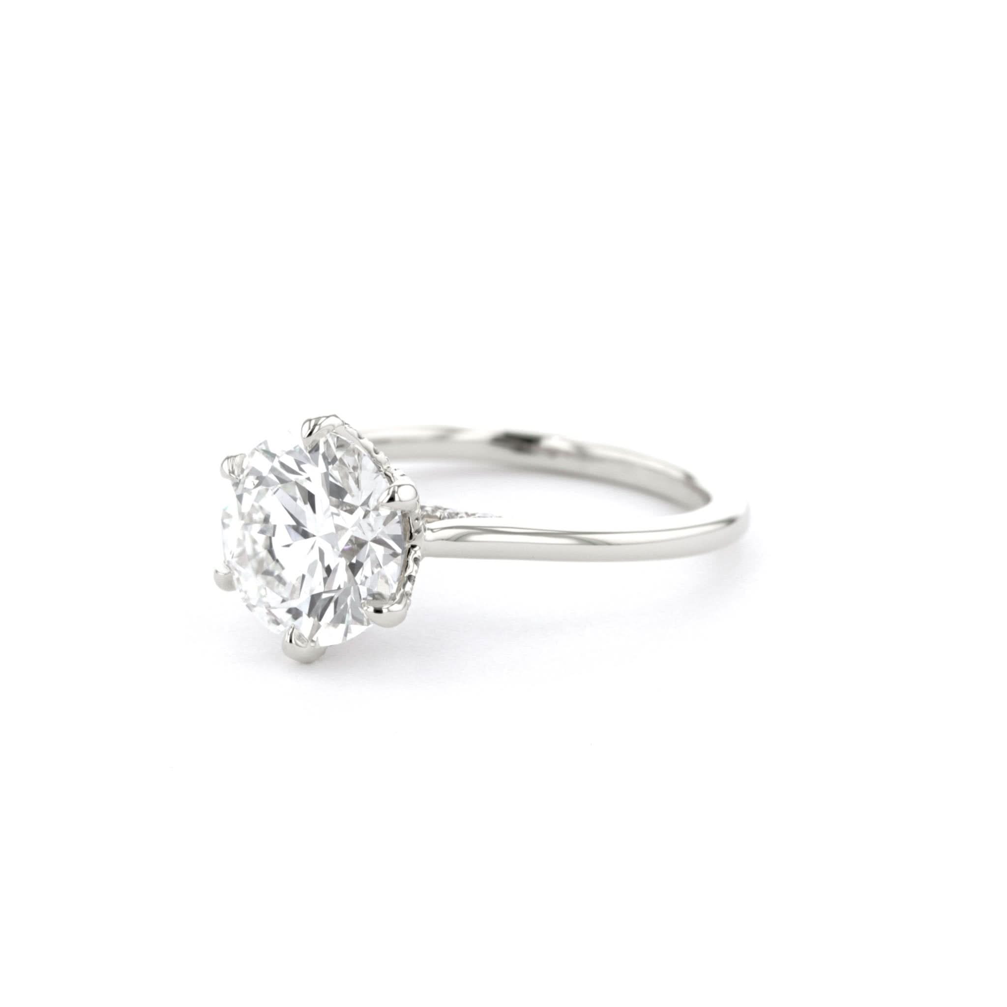 Isabela Round High Polish - PBD Engagement Rings