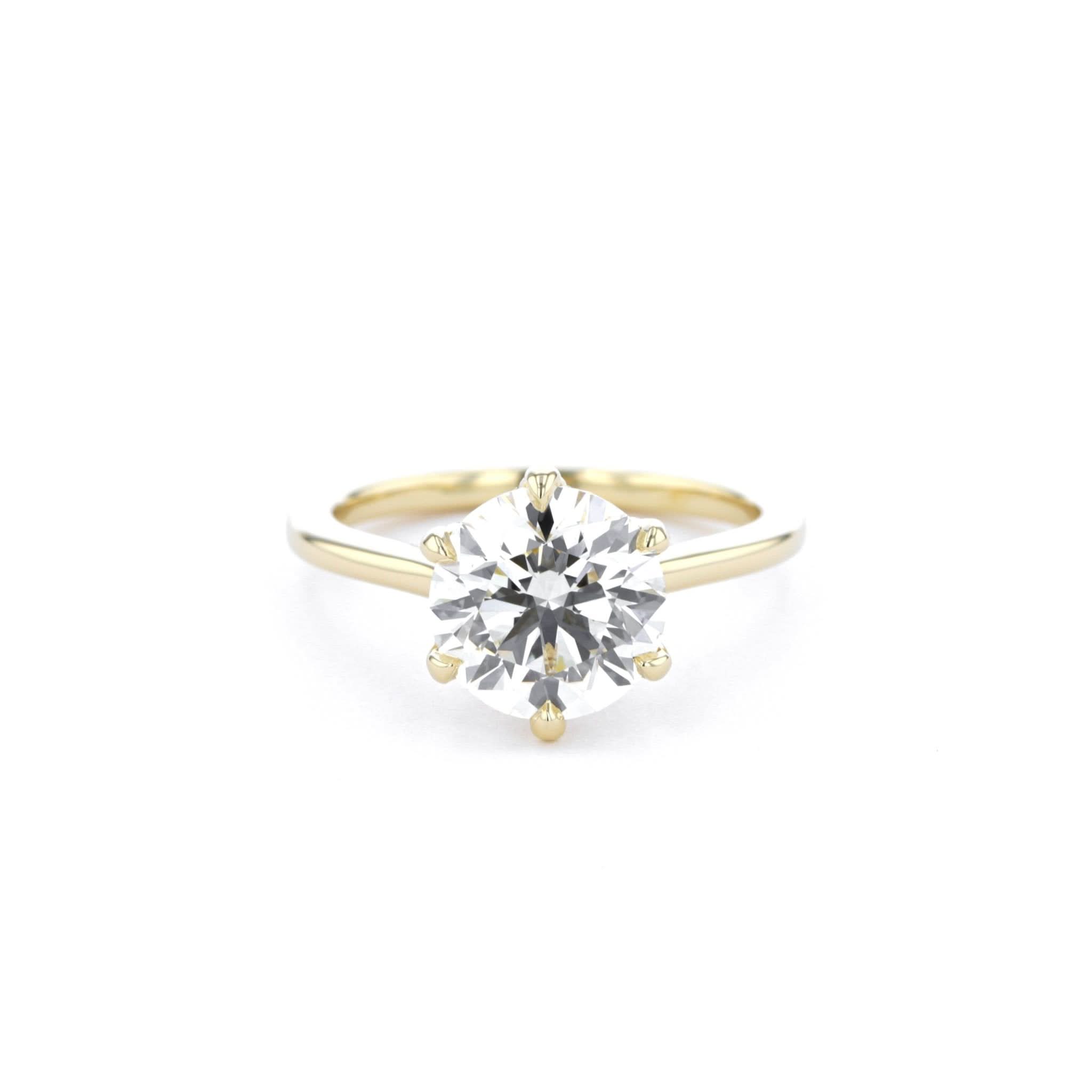 Isabela Round High Polish - PBD Engagement Rings