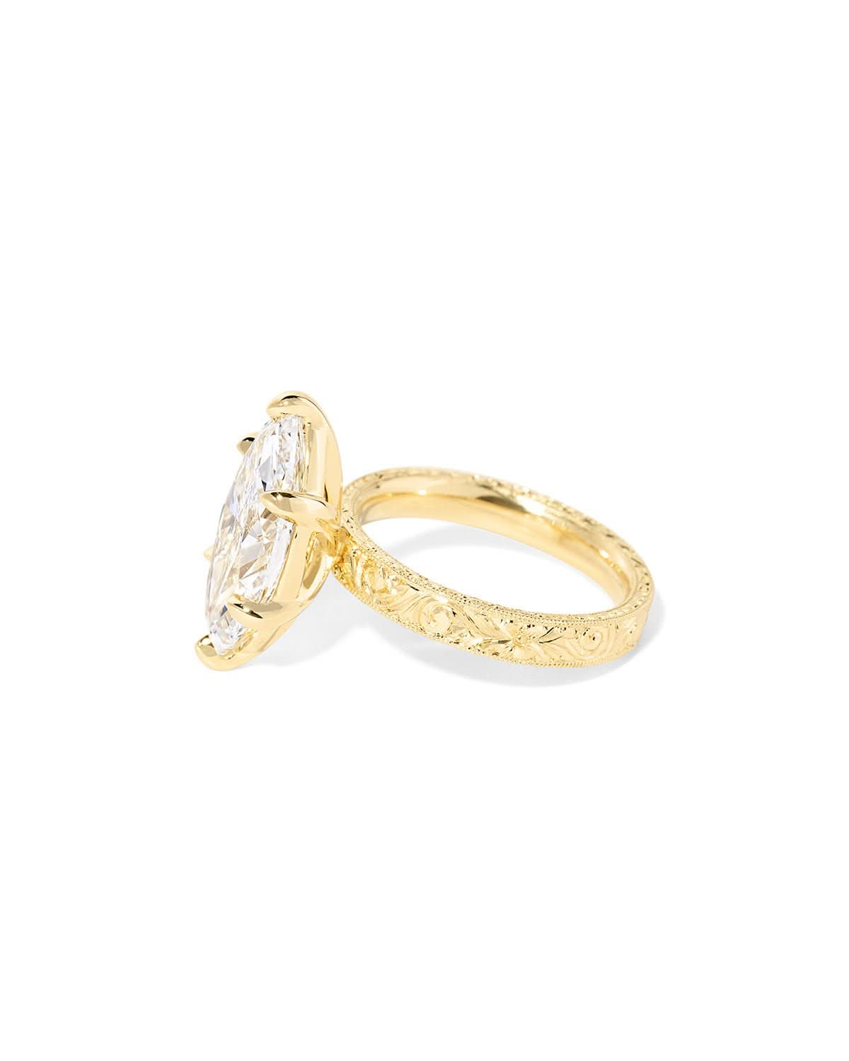 Kai Hand - Engraved Marquise - PBD Engagement Rings