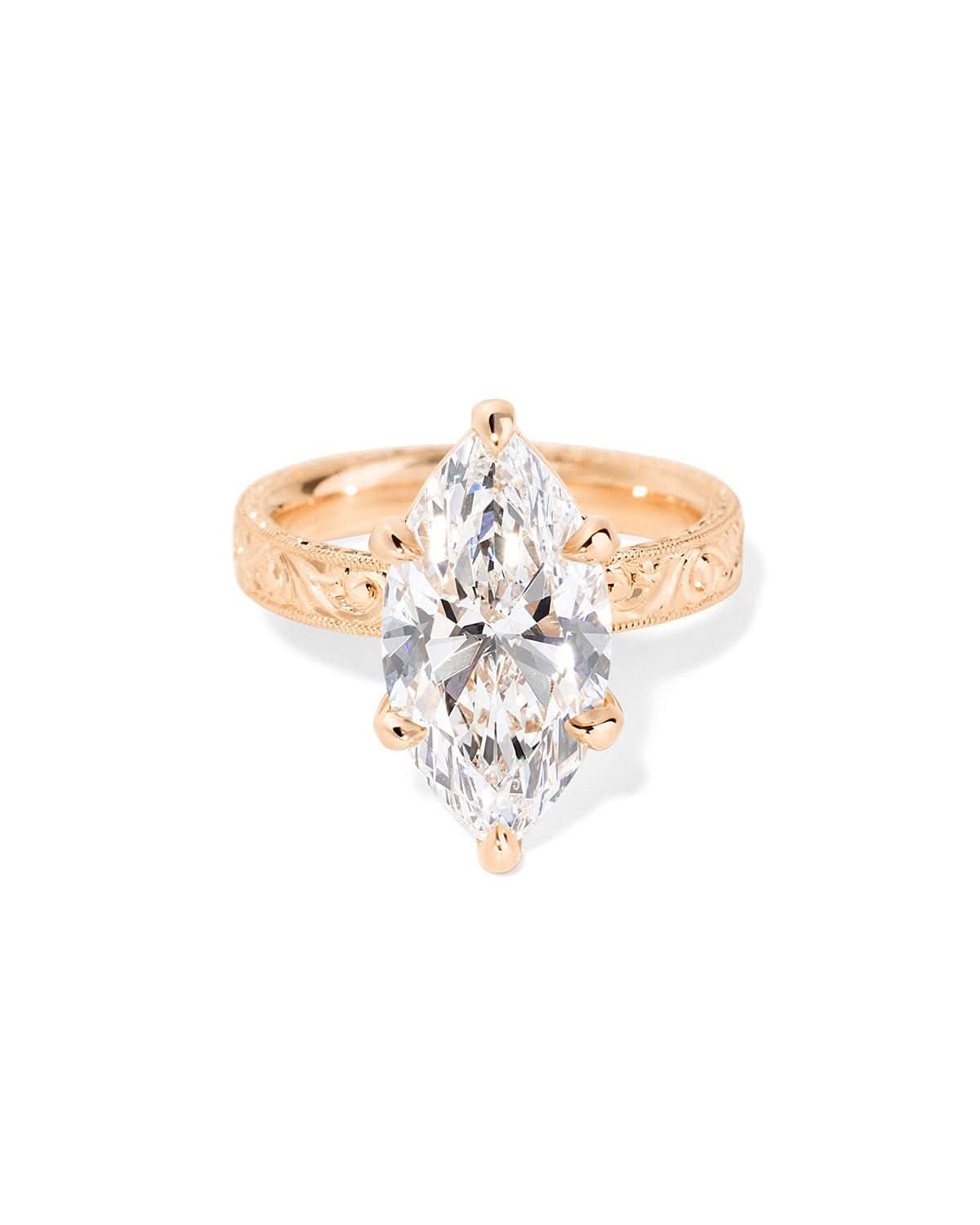 Kai Hand - Engraved Marquise - PBD Engagement Rings