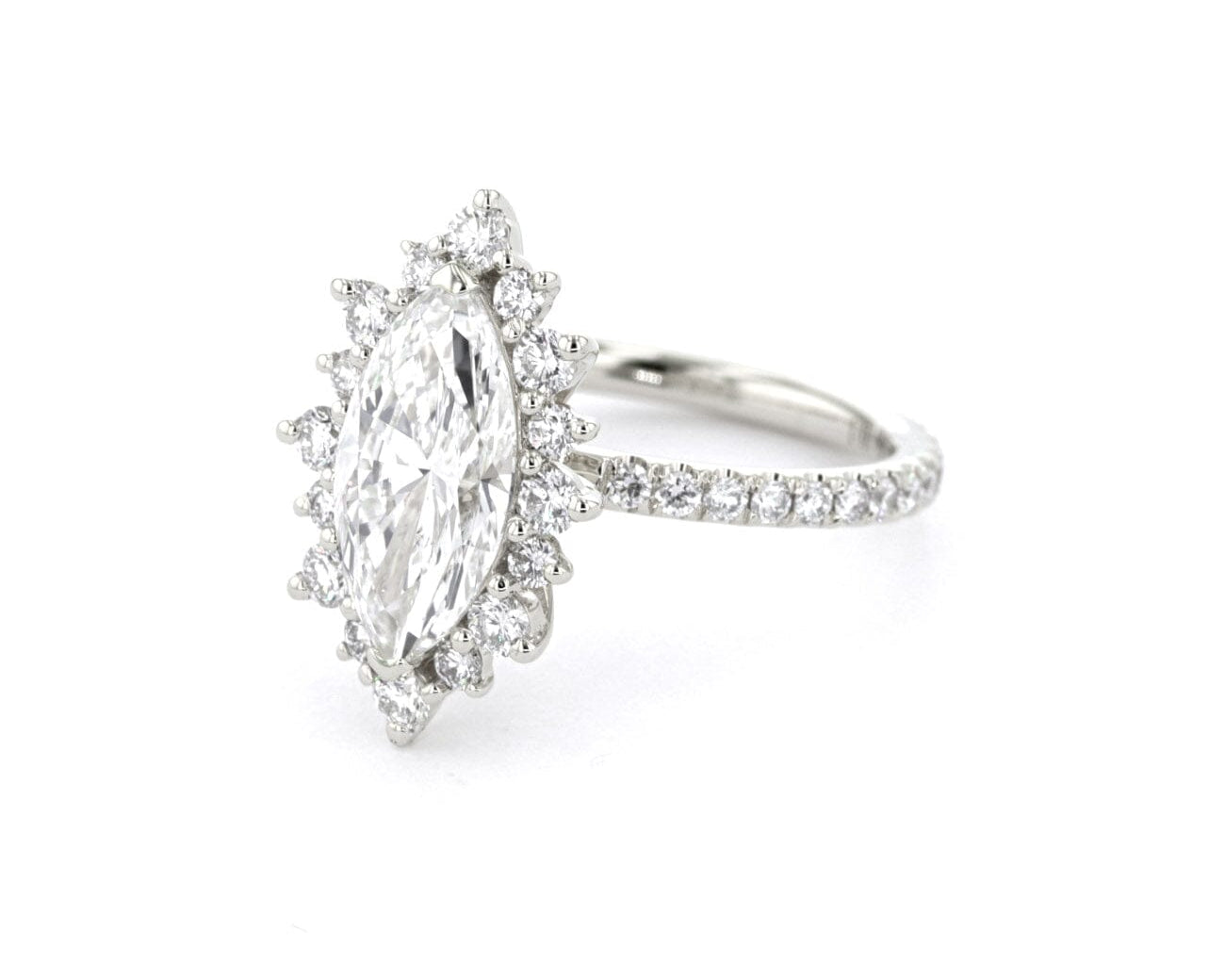 Kaia Marquise Pavé Engagement Rings Princess Bride Diamonds 