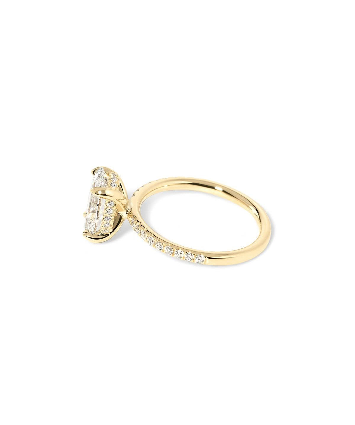Kayla Oval Pavé lab diamond engagement ring by Princess Bride Diamonds