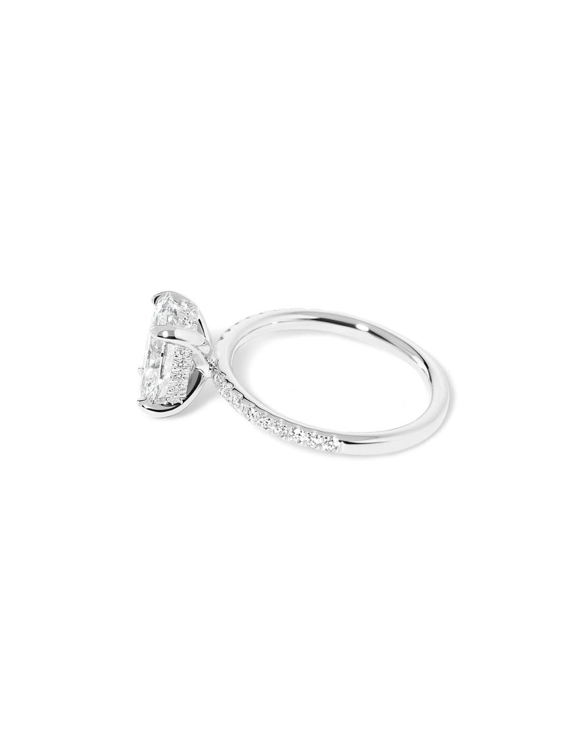 Kayla Oval Pavé lab diamond engagement ring by Princess Bride Diamonds
