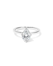 Kayla Pear High Polish Compass Prongs - PBD Engagement Rings