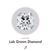 Square Cushion lab grown diamond