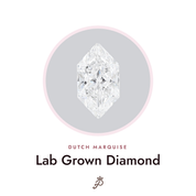 Dutch Marquise lab grown diamond