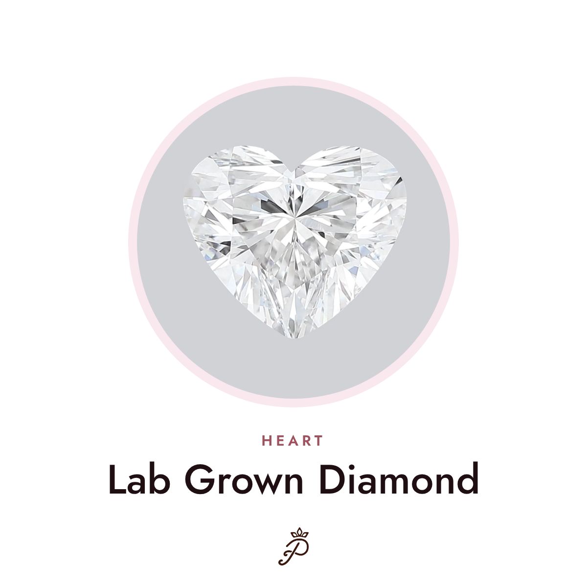 Heart lab grown diamond