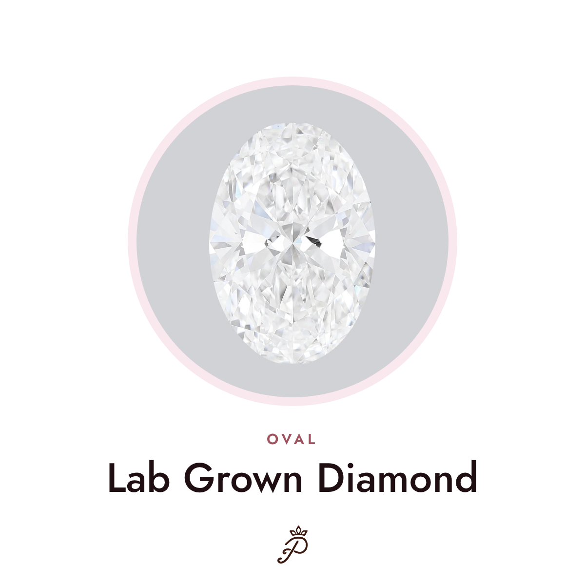 Oval lab grown diamond