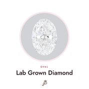 Oval lab grown diamond