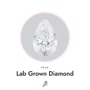 Pear lab grown diamond