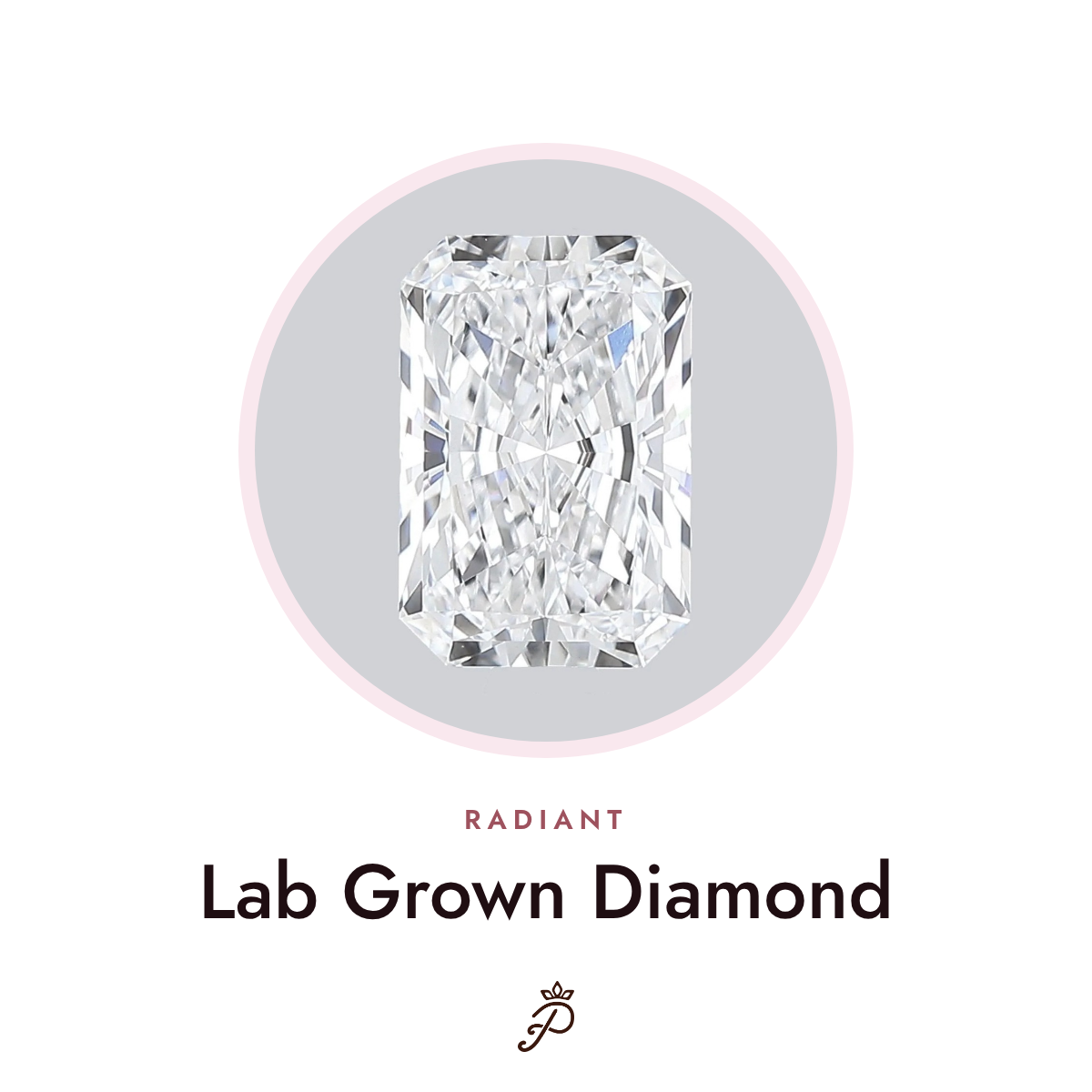 Radiant lab grown diamond