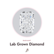 Radiant lab grown diamond