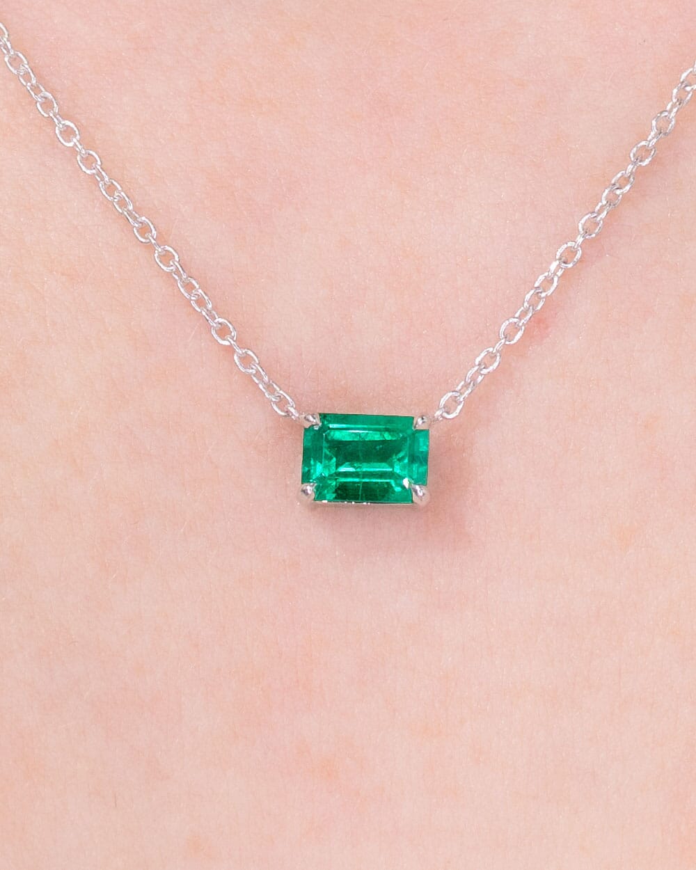 Lab Emerald Necklace 14k White Gold Necklaces Princess Bride Diamonds 