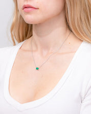 Lab Emerald Necklace 14k White Gold Necklaces Princess Bride Diamonds 