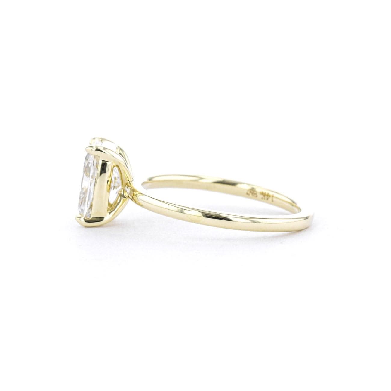 Leah Elongated Cushion High Polish - PBD Engagement Rings